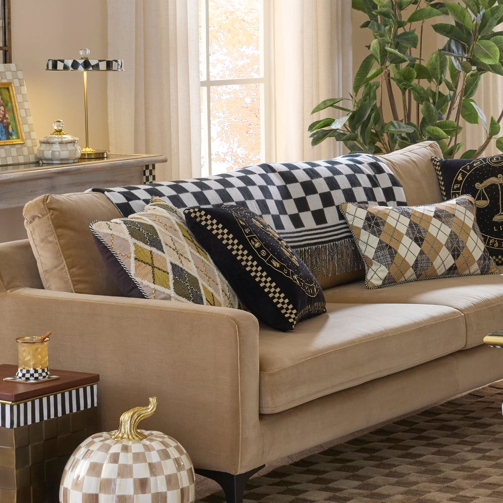 Black & White Check Throw MacKenzie-Childs