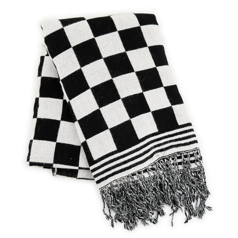 Black & White Check Throw MacKenzie-Childs