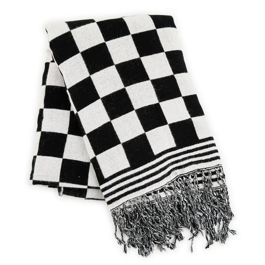 Black & White Check Throw MacKenzie-Childs