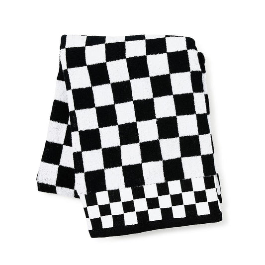 Black Check Bath Towel MacKenzie-Childs