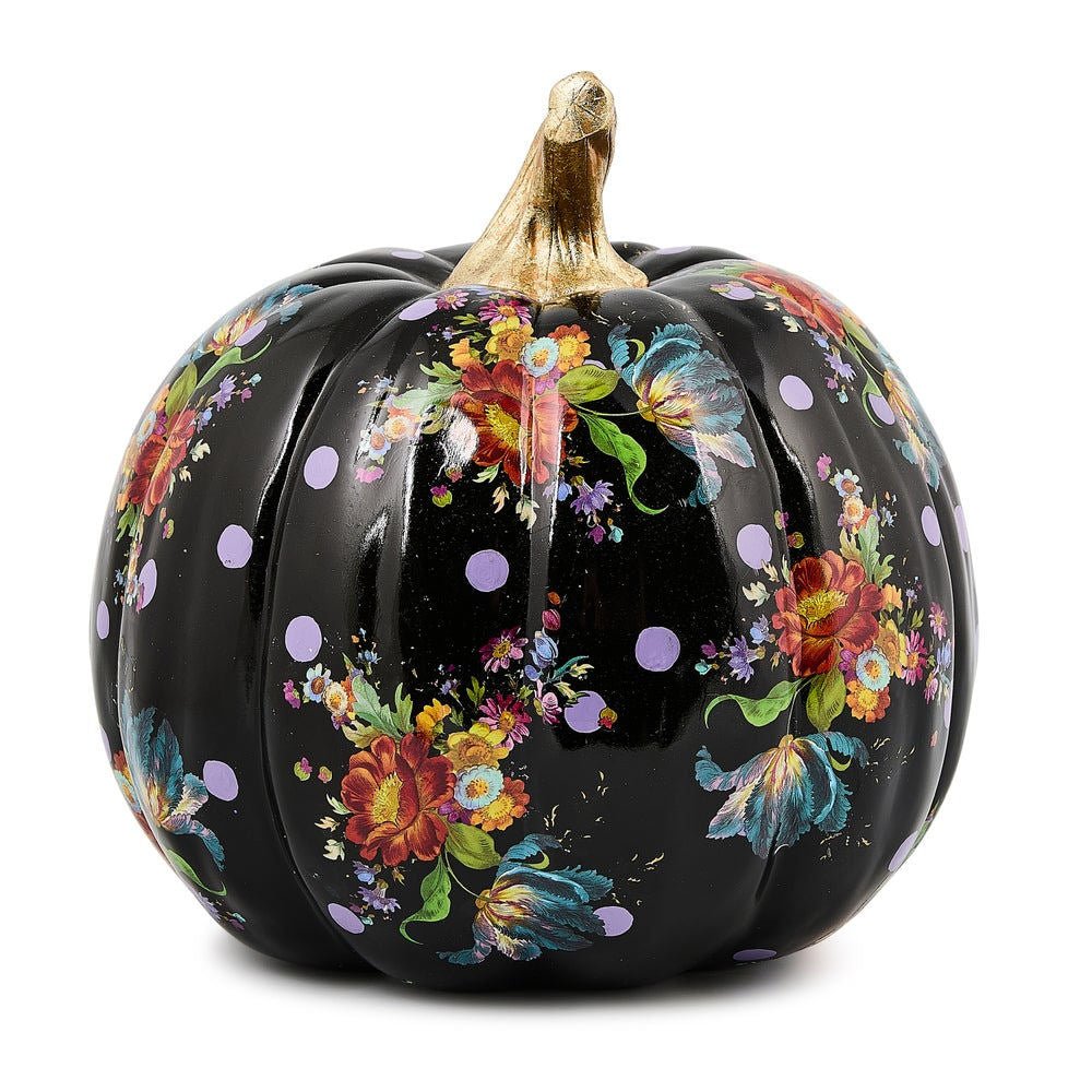 Black Flower Market Medium Pumpkin by MacKenzie - Childs - |VESIMI Design|