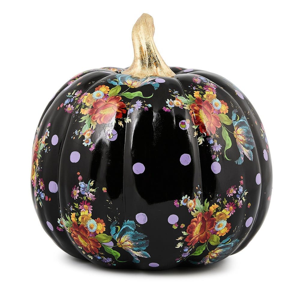 Black Flower Market Medium Pumpkin by MacKenzie - Childs - |VESIMI Design|
