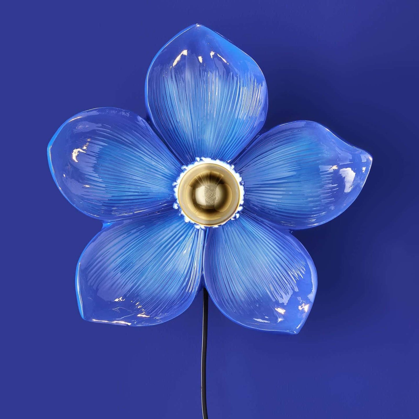 Blauwe Bloesem Bloemen Wandlamp door Werns