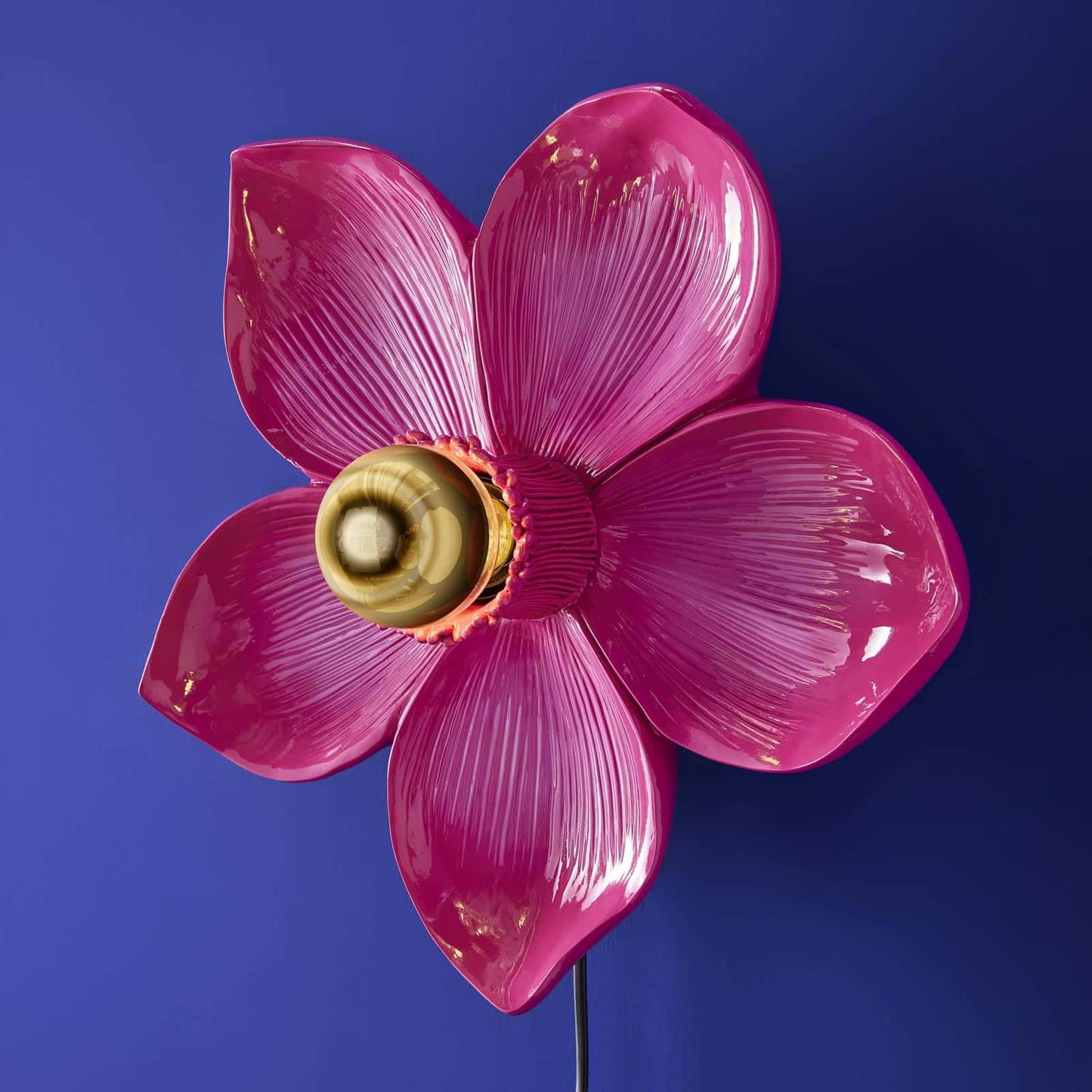 Magenta Bloom Flower Wall Light by Werns