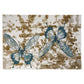 Blue and Gold Luxury Bathroom Rug MEADOW - |VESIMI Design| Luxury Bathrooms and Home Decor