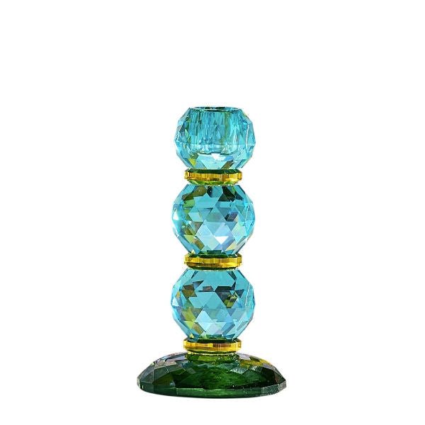 Blue Fancy Christmas Crystal Glass Candle Holder - |VESIMI Design| Luxury Bathrooms and Home Decor