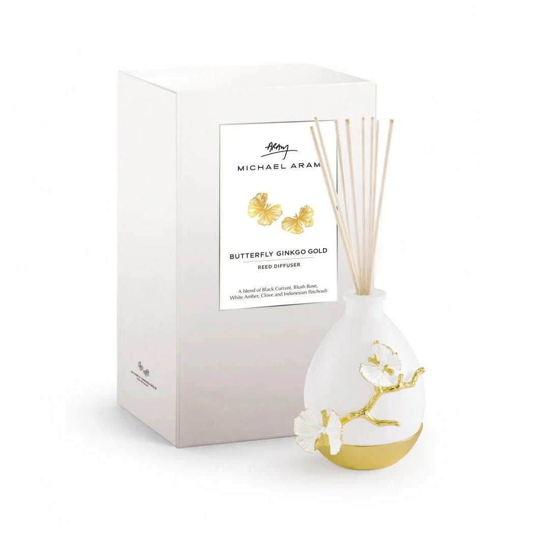 Butterfly Gingko Gold Scented Reed Diffuser by Michael Aram