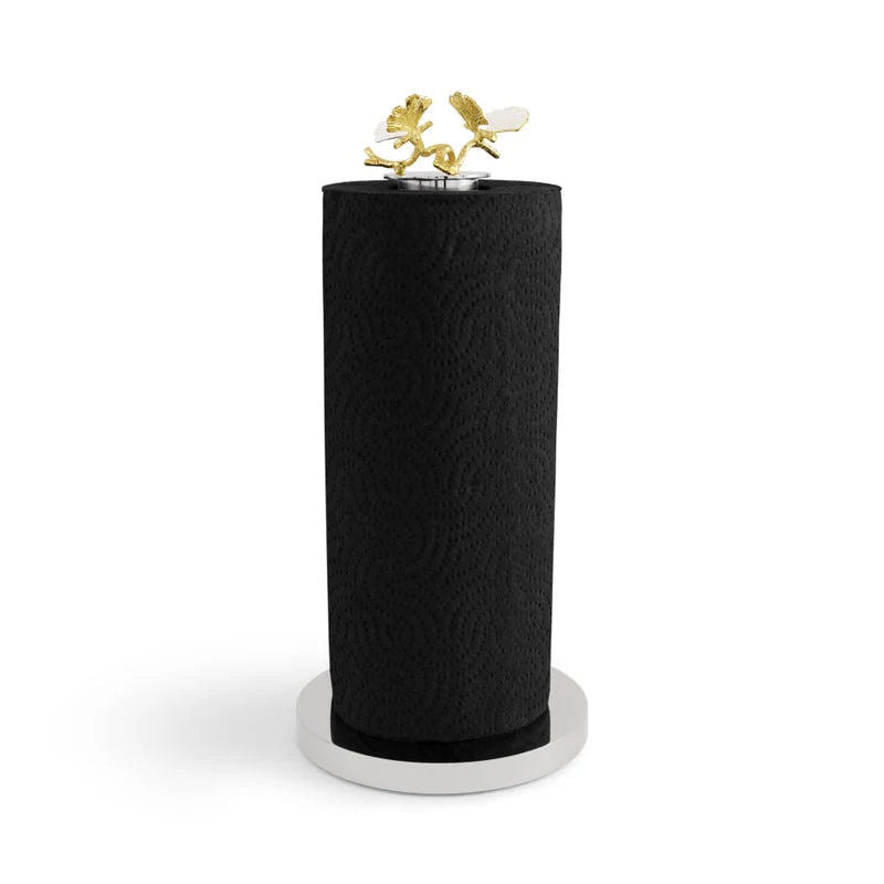 Butterfly Gingko Gold Paper Towel Holder by Michael Aram