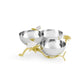 Butterfly Gingko Gold Triple Bowl by Michael Aram
