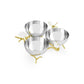 Butterfly Gingko Gold Triple Bowl by Michael Aram