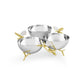 Butterfly Gingko Gold Triple Bowl by Michael Aram