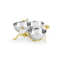 Butterfly Gingko Gold Triple Bowl by Michael Aram