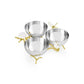 Butterfly Gingko Gold Triple Bowl by Michael Aram