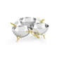 Butterfly Gingko Gold Triple Bowl by Michael Aram