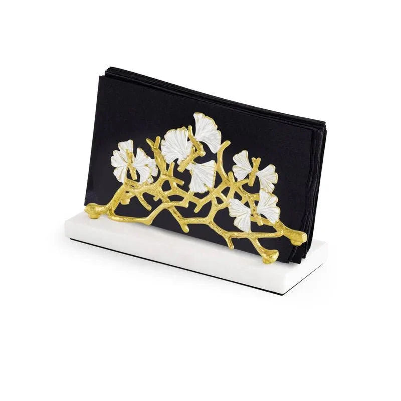 Butterfly Gingko Gold Vertical Napkin Holder by Michael Aram