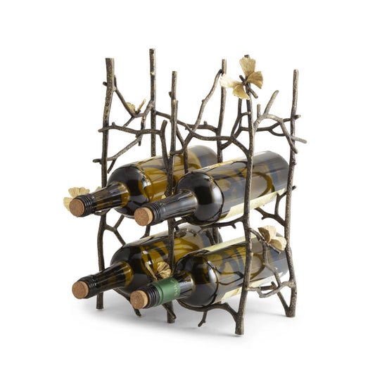 Butterfly Ginkgo 6-Bottle Wine Rack by Michael Aram