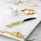 Butterfly Ginkgo Gold Cheeseboard with Spreader