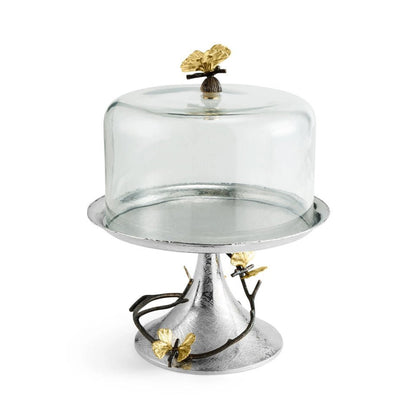 Butterfly Ginkgo Pastry Dish with Dome by Michael Aram - |VESIMI Design|
