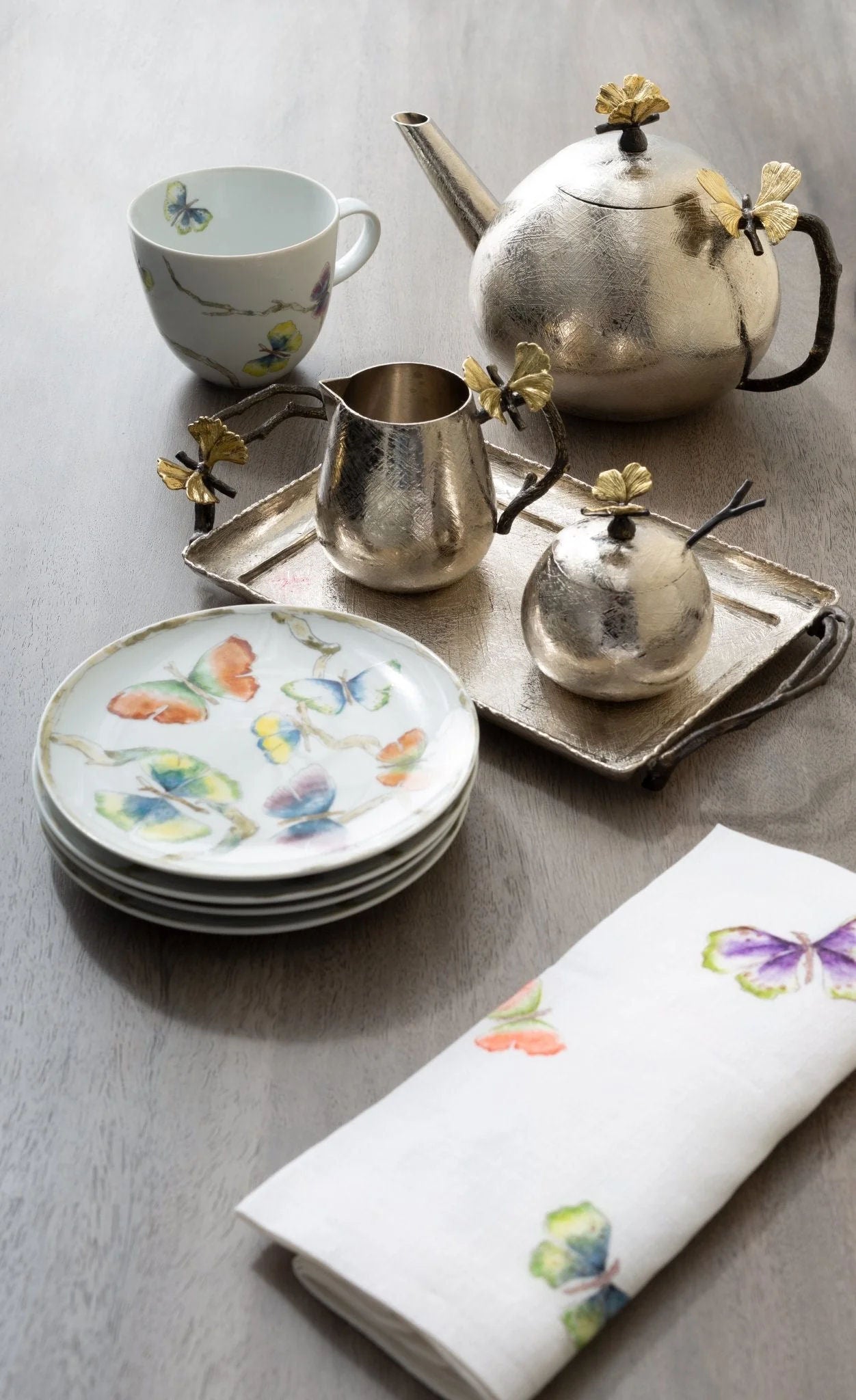 Butterfly Ginkgo Round Teapot by Michael Aram