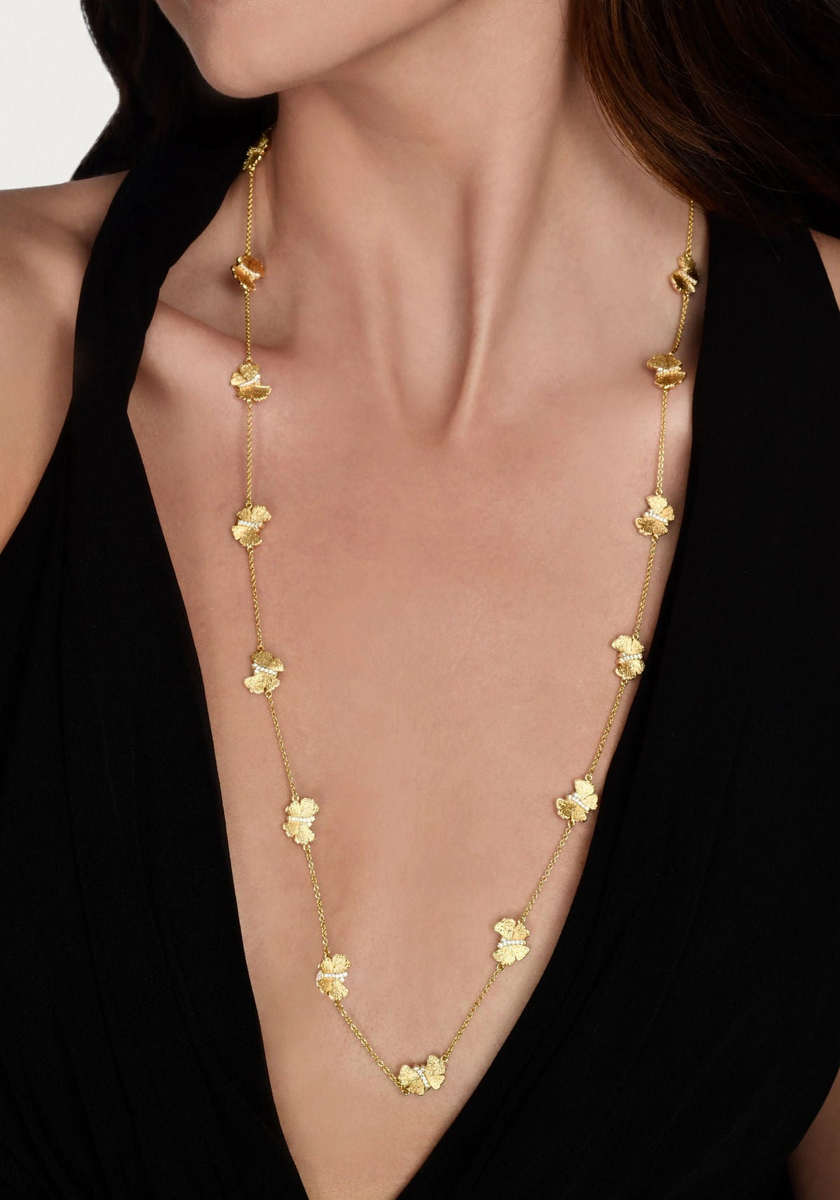 Butterfly Long Station Necklace by Anabel Aram
