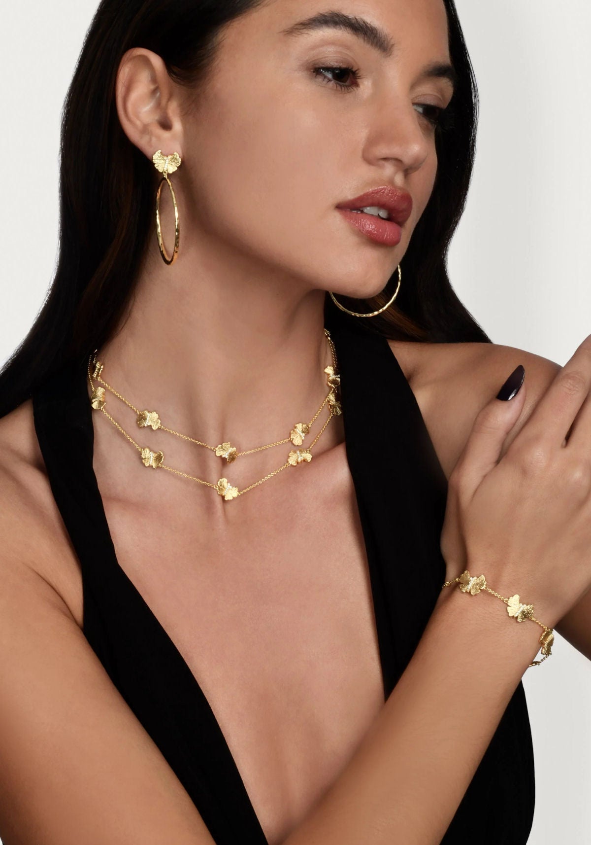 Butterfly Long Station Necklace by Anabel Aram