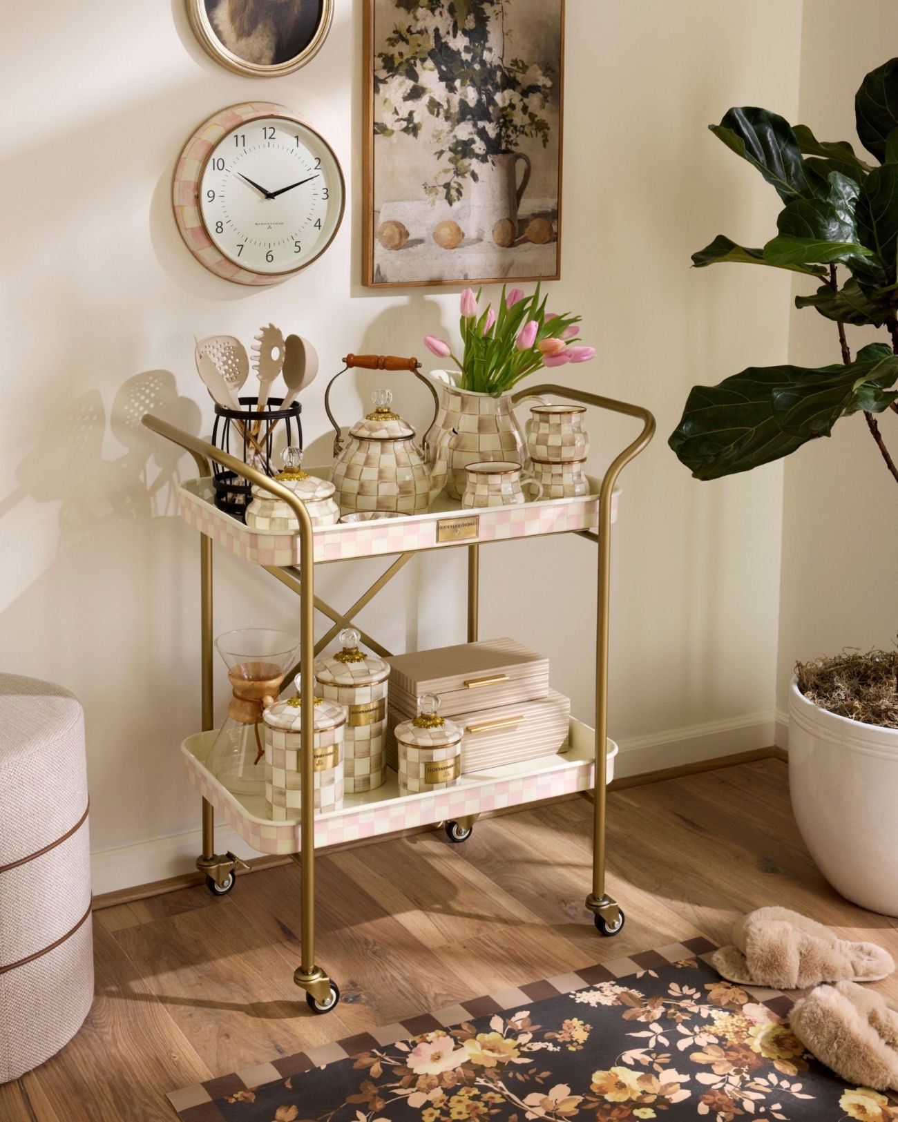 MacKenzie-Childs Cafe Floral 2' x 3' Floor Mat