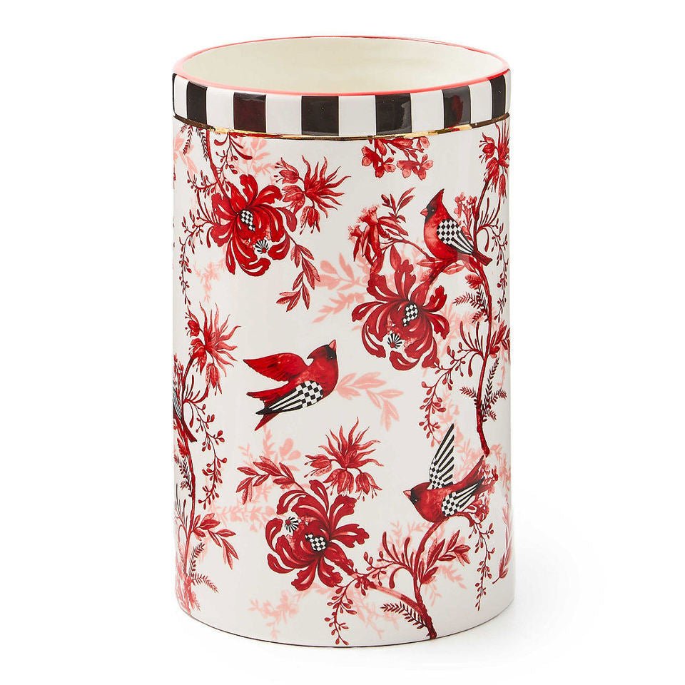 Cardinal Toile Short Vase - |VESIMI Design| Luxury Bathrooms and Home Decor