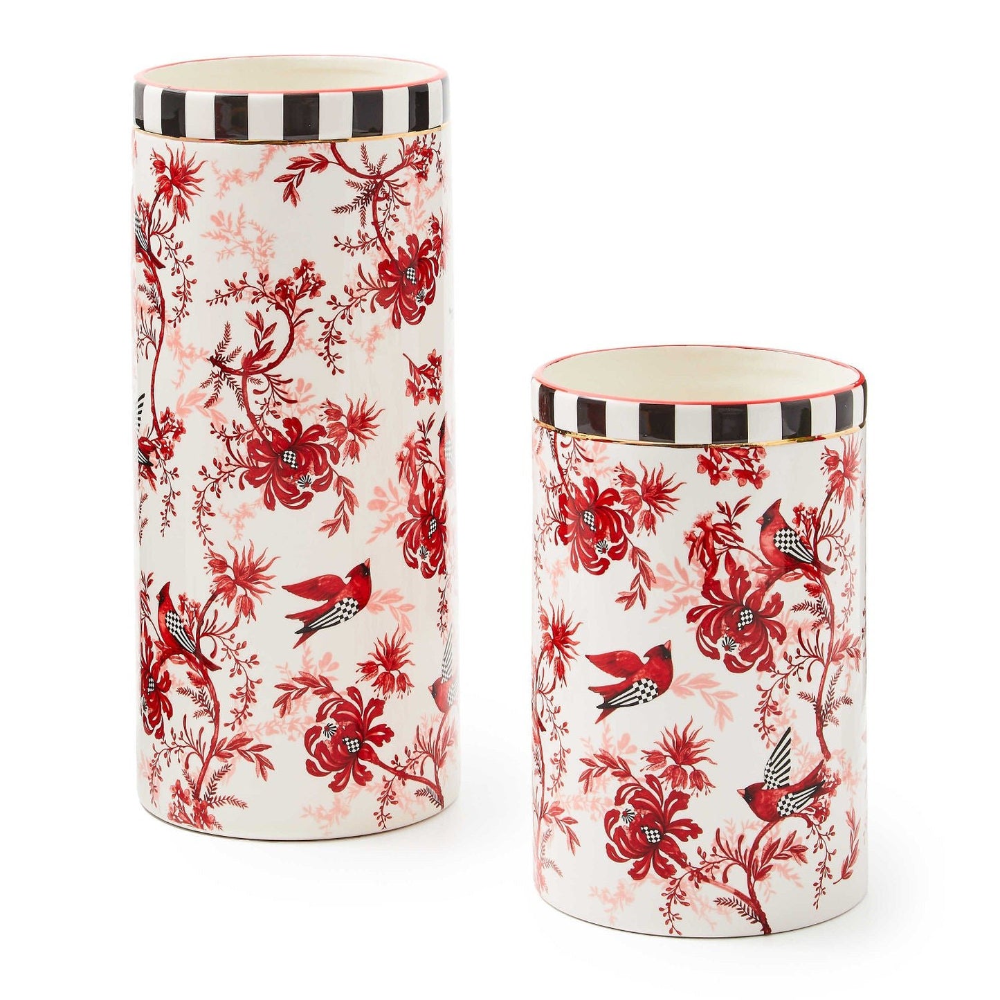 Cardinal Toile Short Vase - |VESIMI Design| Luxury Bathrooms and Home Decor