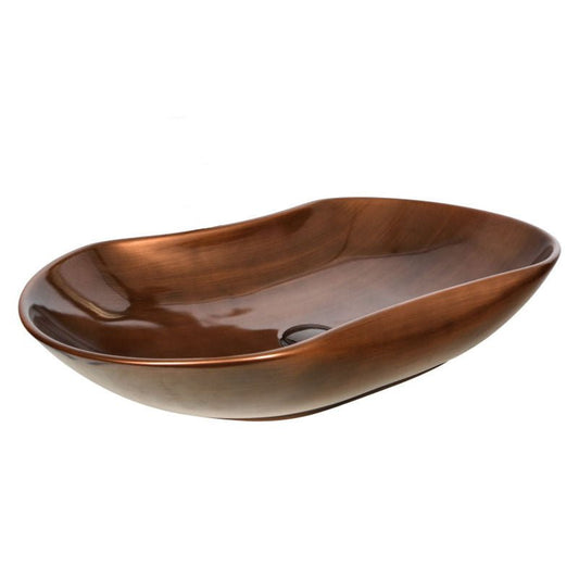 Ceramic Bathroom Vessel Sink Copper Color - |VESIMI Design| Luxury Bathrooms and Home Decor