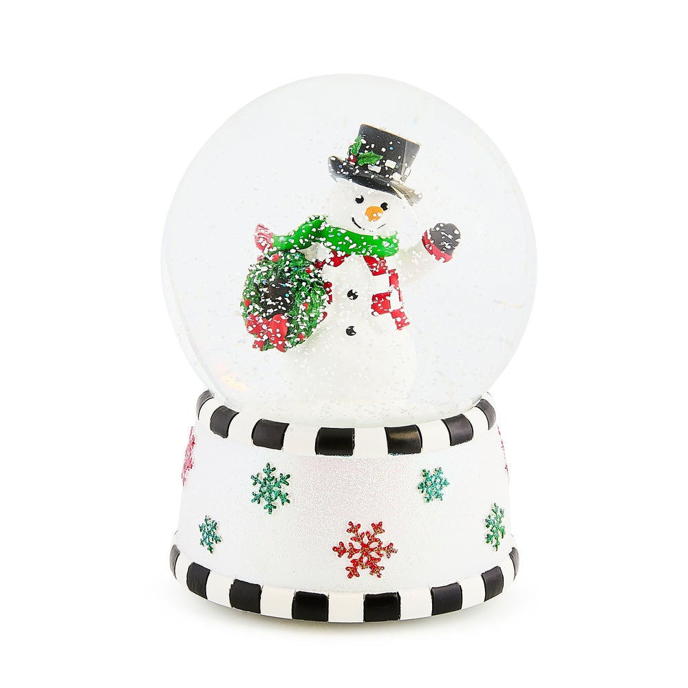 Check It Out Snowman Snow Globe MacKenzie-Childs