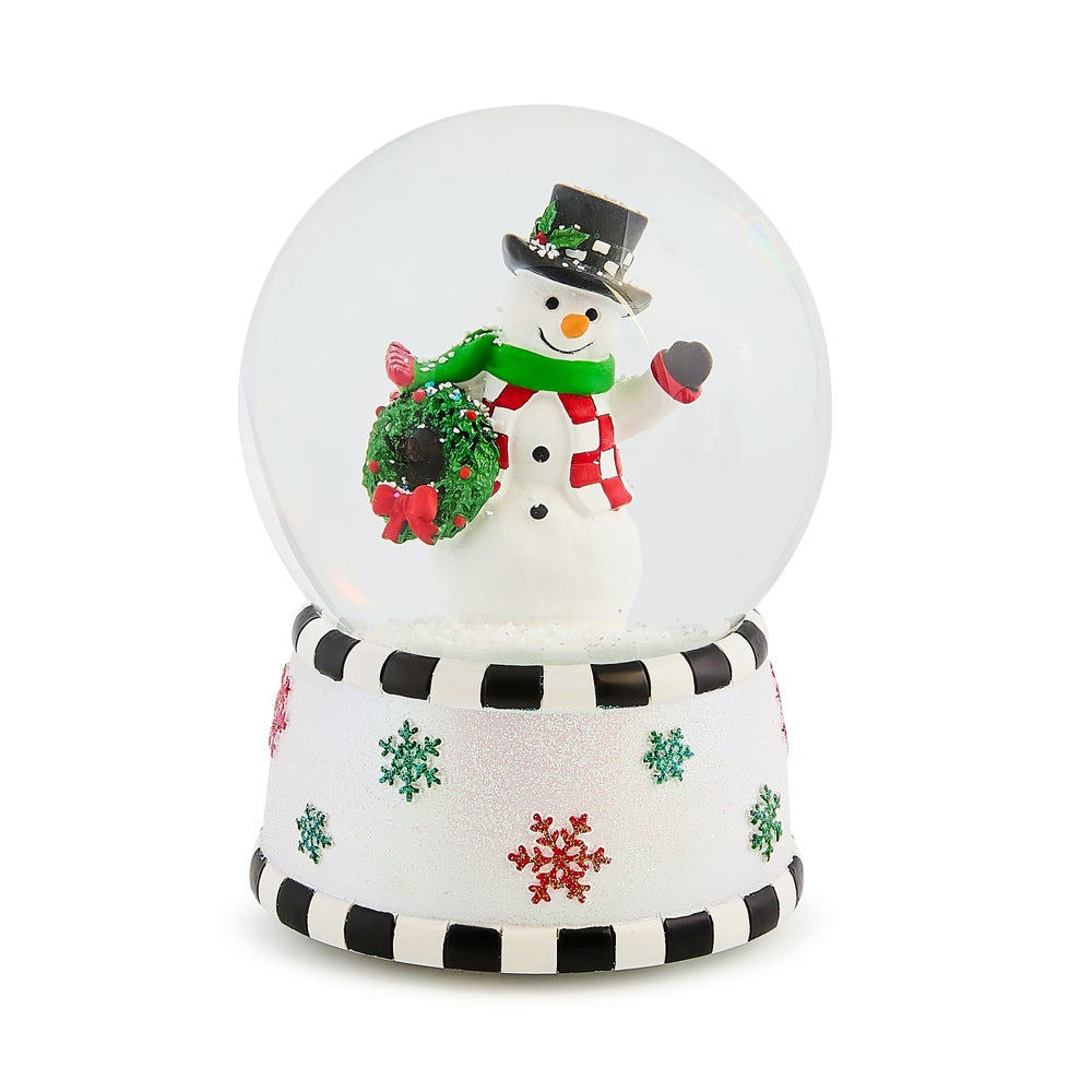 Check It Out Snowman Snow Globe MacKenzie-Childs