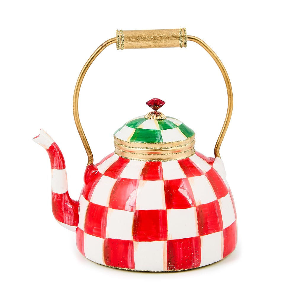 Check It Out Tea Kettle Glass Ornament by MacKenzie-Childs