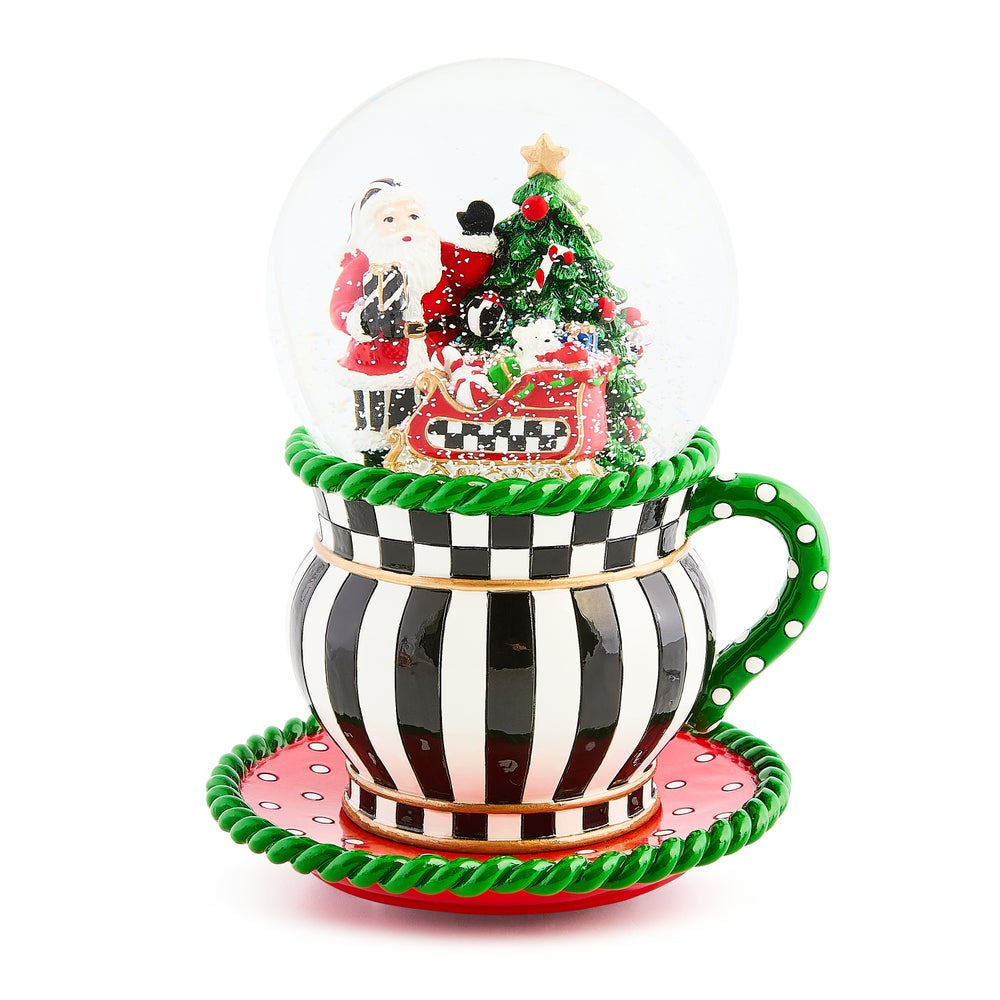 Check It Out Teacup Snow Globe MacKenzie-Childs