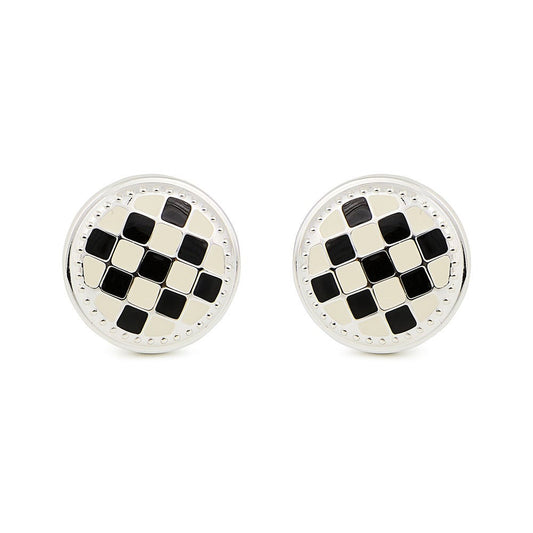 MacKenzie-Childs Check Silver Plated Knobs, Set of 2