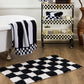 Checkerboard Black Bath Rug MacKenzie-Childs