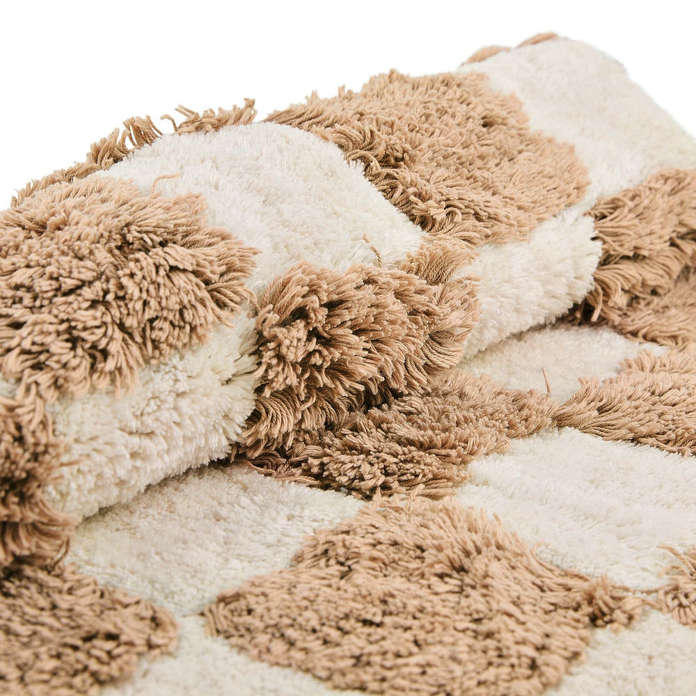 Checkerboard Taupe Bath Rug MacKenzie-Childs