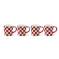 Cherry Check Mugs, Set of 4 by MacKenzie-Childs