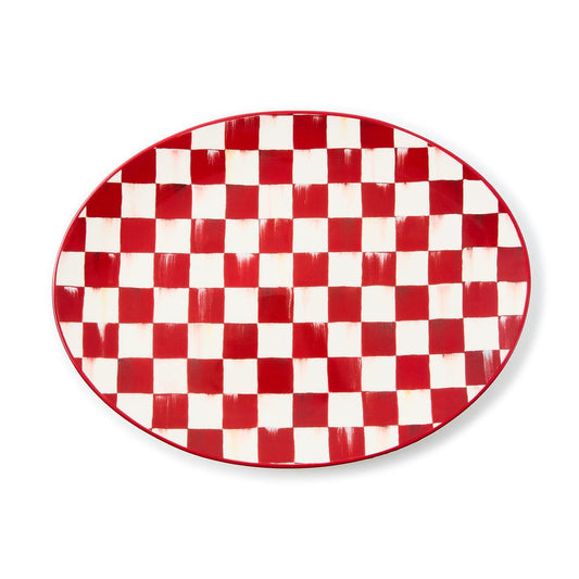 Cherry Check Serving Platter by MacKenzie-Childs