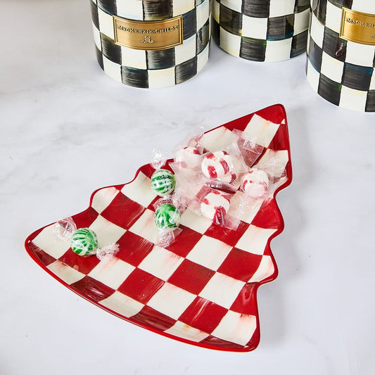 Cherry Check Tree Dish by MacKenzie-Childs