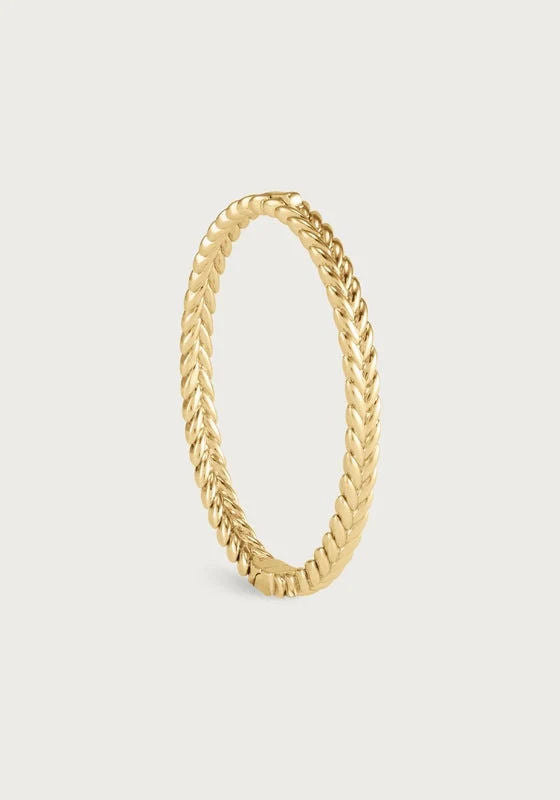 Cheval Braid Hinged Bangle - Thin by Anabel Aram