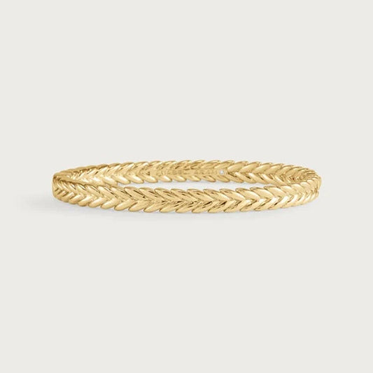 Cheval Braid Hinged Bangle - Thin by Anabel Aram