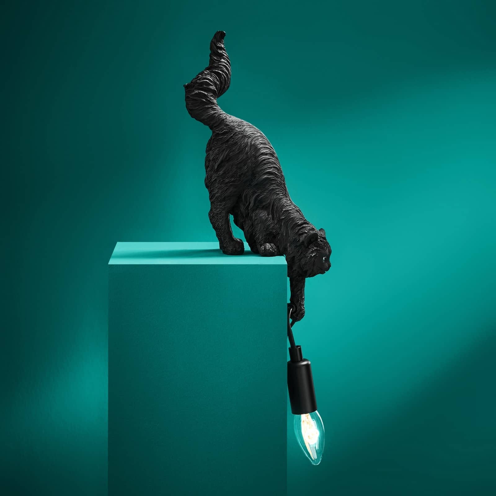 Chichi Black Cat Table Lamp - |VESIMI Design| Luxury Bathrooms and Home Decor