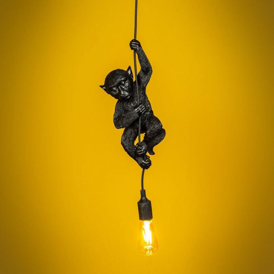 Chip the Monkey Ceiling Lamp, Black - |VESIMI Design|