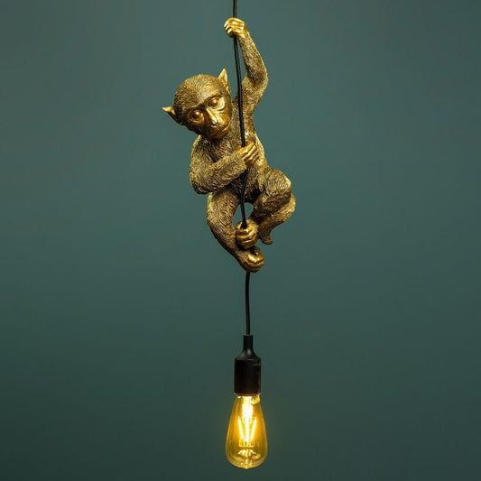 Chip the Monkey Ceiling Lamp, Gold - |VESIMI Design| Luxury Bathrooms and Home Decor