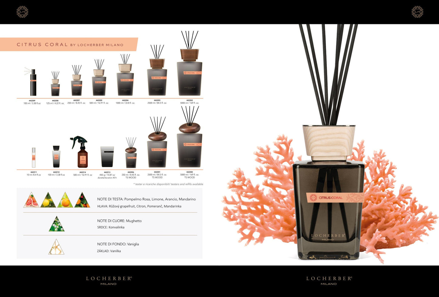 Citrus Coral Home Diffuser by Locherber Milano - |VESIMI Design| Luxury Bathrooms and Home Decor