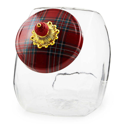 Cookie Jar with Red Tartan Lid by MacKenzie - Childs - |VESIMI Design| Luxury Bathrooms and Home Decor