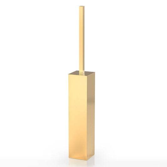 Corner Matt Gold Standing Toilet Brush Holder by Decor Walther - |VESIMI Design| Luxury Bathrooms and Home Decor