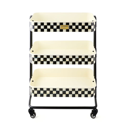 Mackenzie-Childs Courtly Check 3-Tier Kitchen Cart