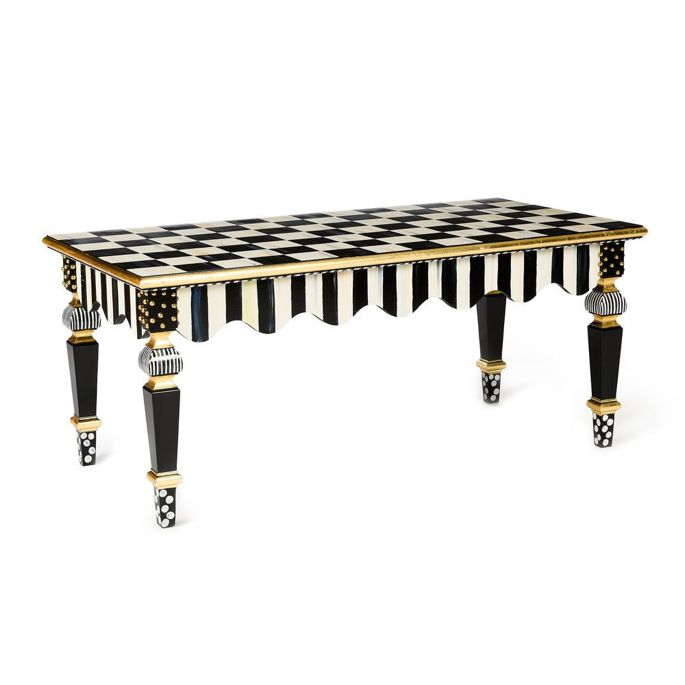 Courtly Check & Stripe Coffee Table by MacKenzie-Childs