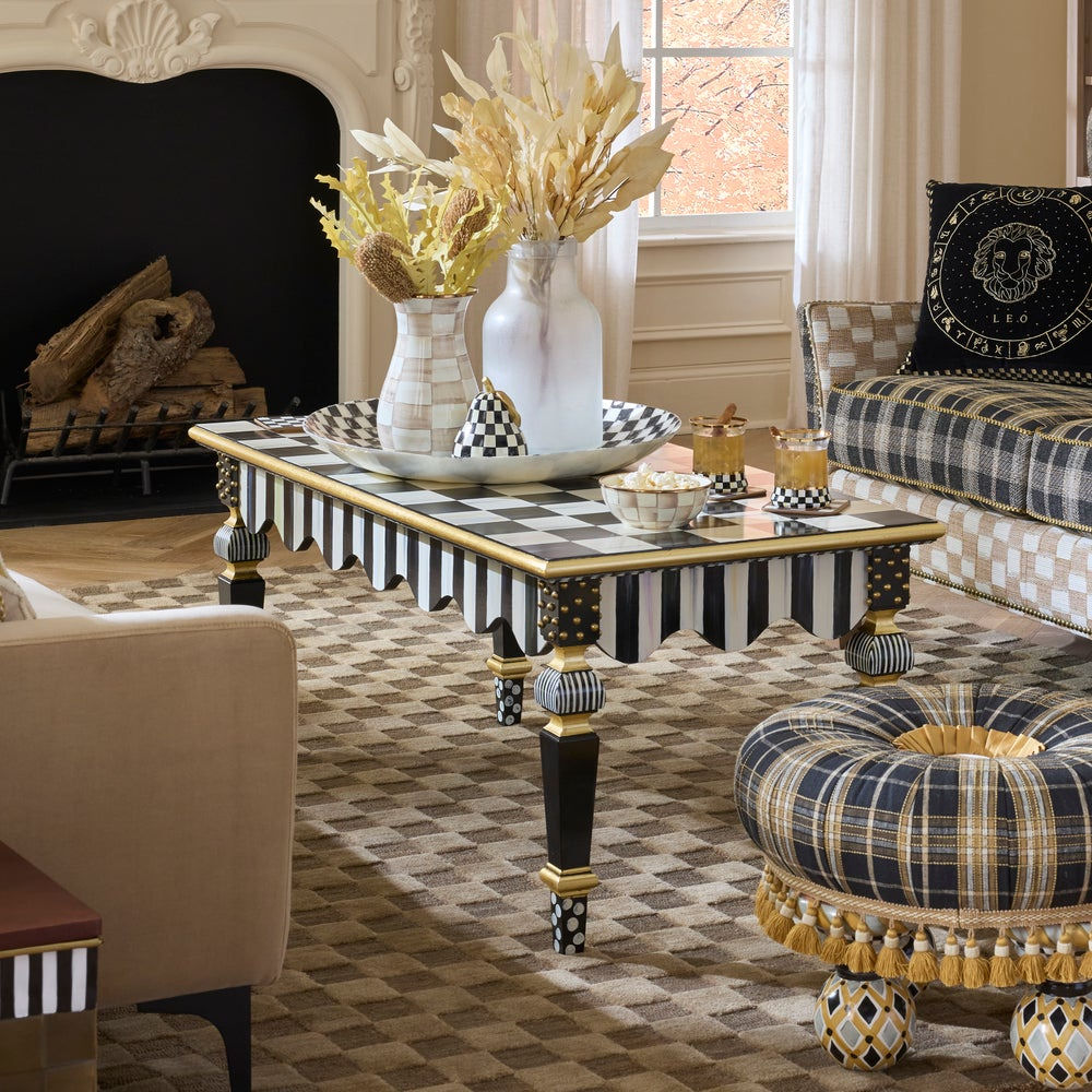 Courtly Check & Stripe Coffee Table by MacKenzie-Childs